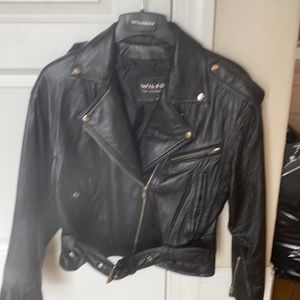 Biker leather jacket